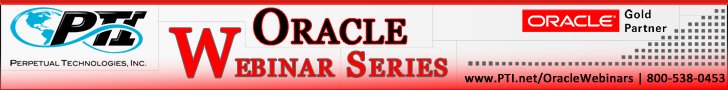 PTI Oracle Webinar Series Banner